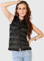 Globus Black Embellished Shirt