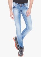 Globus Blue Mid Rise Regular Fit Jeans