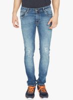 Globus Blue Mid Rise Regular Fit Jeans