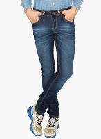 Globus Blue Mid Rise Regular Fit Jeans