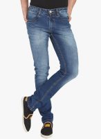 Globus Blue Mid Rise Regular Fit Jeans