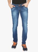 Globus Blue Mid Rise Regular Fit Jeans