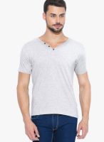 Globus Grey Solid Henley T-Shirt