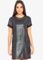 Globus Grey Solid Shift Dress