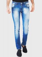 Globus Solid Blue Slim Fit Jeans