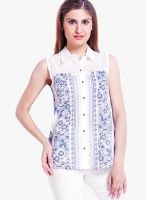 Globus White Printed Shirt