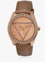 Guess Time To Give W0023L4 Golden/Rose Gold Analog Watch