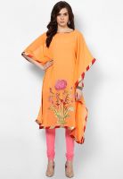 Indian By Manish Arora Orange Embellished Kurtas