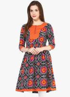 Indidori Black Printed Kurtis & Kurtas