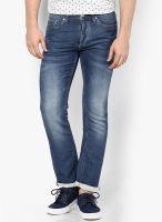 Jack & Jones Blue Regular Fit Knitted Jeans (Clark)