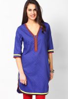 Kurti'S Blue Embroidered Kurtis