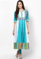 Kurti'S Light Blue Embroidered Kurtas