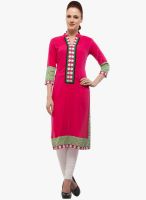 Kurti'S Pink Printed Kurta