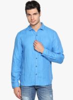 Locomotive Blue Slim Fit Casual Shirt