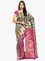 Lookslady Magenta Printed Saree