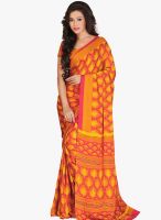 Lookslady Yellow Printed Saree