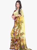 Lookslady Yellow Printed Saree