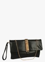 Lord's Black Synthetic Leather Sling Bag