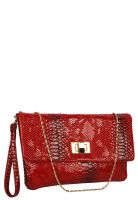 Lord's Red Synthetic Leather Sling Bag