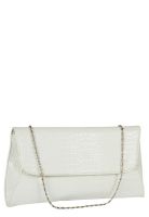 Lord's White Synthetic Leather Sling Bag