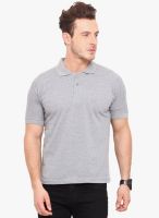 Mode Vetements Grey Milange Solid Polo T-Shirt