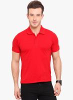 Mode Vetements Red Solid Polo T-Shirt