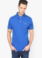 Monteil & Munero Blue Solid Polo T-Shirts