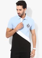 Monteil & Munero Blue Solid Polo T-Shirts