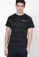 Nike Black Round Neck T-Shirts