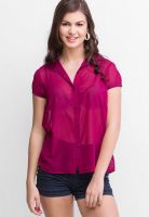 Oxolloxo Maroon Solid Shirt