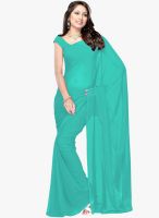 Parisha Aqua Blue Solid Saree