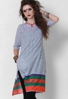 Pehraan Blue Printed Kurtis