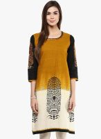 Prakhya Yellow Printed Kurta