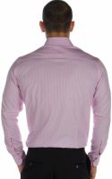 Provogue Men's Striped Casual Pink Shirt