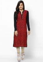 Raindrops Red Printed Kurtas