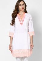 Rangriti White Printed Kurtis