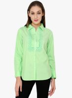 Rena Love Green Solid Shirt