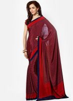 Roop Kashish Maroon Printed Saree