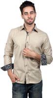 S9 Men's Solid, Woven, Printed Casual Beige, Multicolor, Black Shirt