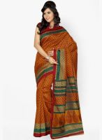 Saree Swarg Orange Printed Saree