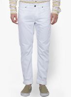 Sisley White Low Rise Slim Fit Jeans