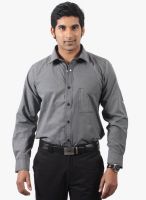 Solemio Black Solid Slim Fit Formal Shirt