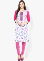 Stylet Purple embroidered Kurti