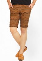 The Indian Garage Co. Printed Brown Shorts
