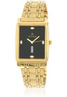 Titan Ne1165Ym03 Golden/Black Analog Watch