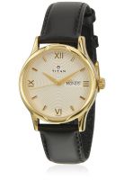 Titan Ne1580Yl04 Black/White Analog Watch