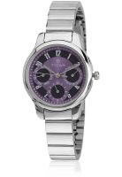 Titan Ne2481Sm01 Silver/Purple Analog Watch