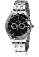 Titan Octane Nd9324Sm08J Silver/Black Analog Watch