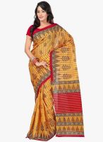 Triveni Sarees Yellow Printed Saree