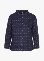United Colors of Benetton Navy Blue Casual Shirt
